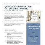 QPR (Question, Persuade, Refer) Suicide Prevention Training