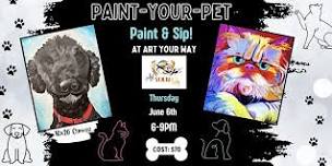 Paint-YOUR-Pet Paint & Sip! (at Market Vineyards)