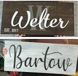 12x24 Last Name Sign - Board Event @ O So Good Winery