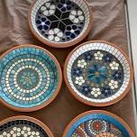 Mosaic bird bath/ tray