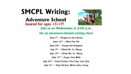 SMCPL Writing: Adventure School