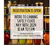 Intro to Canning Safely Class