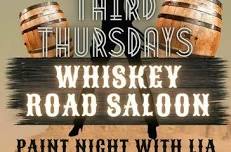 Third Thursday's Paint Night at Whiskey Road Saloon