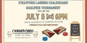 Chalkboard Cornhole Qualifier at Stratford Landing Pool