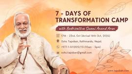 7 days Transformation Camp With Swami Anand Arun (October 2024)