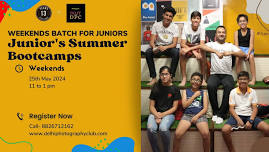 Junior's Summer Bootcamp-Weekends Photography Workshop