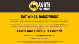 4-H FUNdraiser at Buffalo Wild Wings