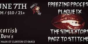 FREEZING PROCESS, PLAGUE IX, THE SIMULATORS, RAGZ TO STITCHEZ