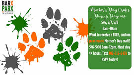 Free Mother’s Day Paw Print Craft During Daycare