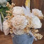 White Sola Flower Arrangement