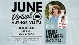 Virtual Author Visit with Freida McFadden