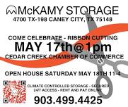 Ribbon Cutting at McKamy Storage with Cedar Creek Chamber of Commerce