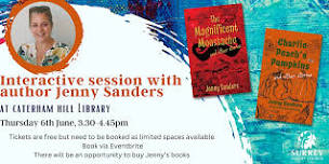 Interactive session with author Jenny Sanders at Caterham Hill Library