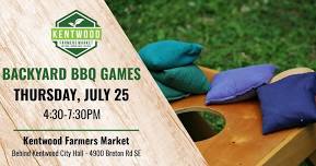 Backyard BBQ games at the Kentwood Farmers Market