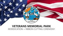 Re-Dedication + Ribbon Cutting Veterans Memorial Park