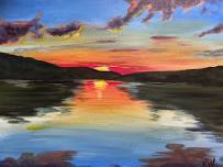 “Lake Whitingham Sunset ” Sips & Splatters Class