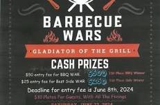 BARBECUE WARS JUNE 22, 2024 GARDNER NURSING & REHAB 702 N. DREW ST. STAR CITY, AR 71667