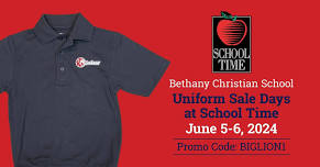 Bethany Uniform Sale Days