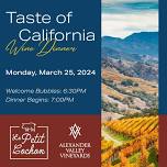 'Taste of California' Wine Dinner — Le Petit Cochon