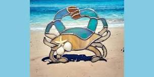 Make a large stained glass MD Blue Crab with Steps into Madness,