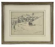 E.T. Hurley (Ohio, 1869-1950) Framed Drawing