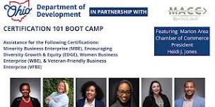 MBE, WBE & EDGE Certification 101 Boot Camp - Marion, Ohio