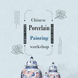 Chinese blue and white porcelain painting workshop