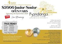 75 Years Celebration $2000 Junior/Senior Open Pairs