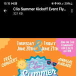 Clio Kickoff to Summer