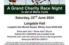 Charity Race Night in aid of Marie Curie - 22nd June 2024