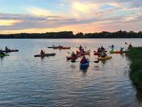 Sunset and Full (Flower) Moon Paddle at Hardy Lake