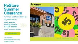 ReStore Summer Clearance Event