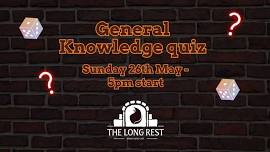 General knowledge quiz at The Long Rest