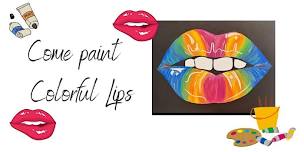 Colorful  lips painting