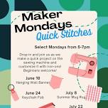 Maker Monday: Quick Stitches (for Adults)