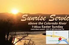 Easter Sunrise Service at the Colorado River - Loma, CO.