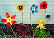 3D Fused Glass Garden Flower