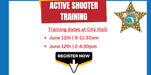 Active Shooter Training with HCSO - Wednesday, June 12th