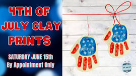 4th of July Clay Handprints | By Appt only