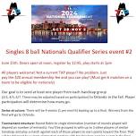 Singles Nationals Qualifier event # 2