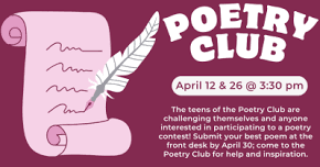 Poetry Club for Teens - Poetry Contest!