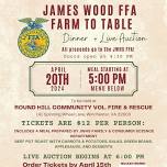 James Wood FFA Farm to Table Dinner and Auction