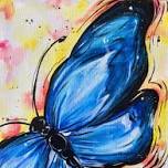 Paint Nite: Blue Spring Butterfly