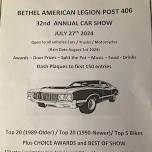 32nd annual Bethel American Legion post 406 car show