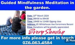 Meditation in a beautiful garden