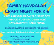 Family Havdalah Craft Night K-6