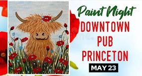 “Highland Poppy Field” Paint Night at Downtown Pub, Princeton