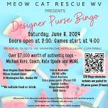 Meow Cat Rescue WV Designer Purse BINGO