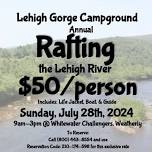 Lehigh Gorge Campground Annual Rafting Trip