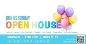 Open House Sunday with Outdoor Family Carnival Fun!